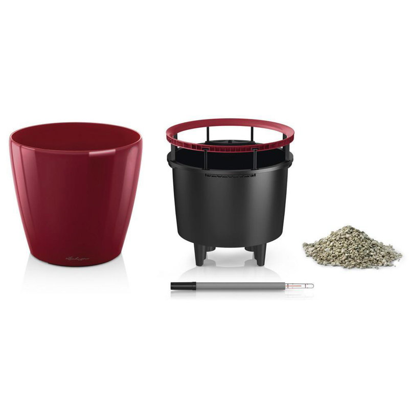 Classico Pot Planter, Scarlet Red, 33cm H x 35cm W x 35cm D