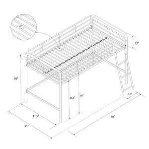 Isabelle & Max™ Ahana Kids Twin Loft Bed & Reviews | Wayfair