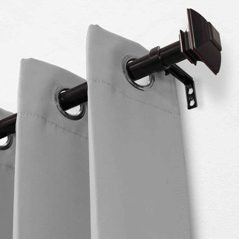 Tringle à rideaux simple carrée 1 po bronze huilé, H 4,13 po x l 58,27 po x P 3,94 po