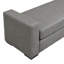 Stylish And Durable Grey Faux Leather Upholstered Ottoman