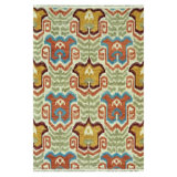 Hand Knotted Wool Ikat Indoor Rug
