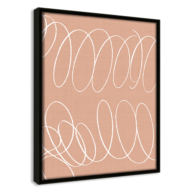 Colin "Winding Lines I" Print, 11.5" H x 9.5" W x 2" D, Espresso Framed