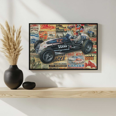 «Vintage Stock Car Racing II» par Ed Wargo, reproduction d'art