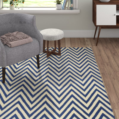 Chevron Wool Hand Woven Area Rug