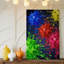 Reproduction d'art sur toile, "Composition abstraite vibrante" avec une explosion de couleurs-1820723449