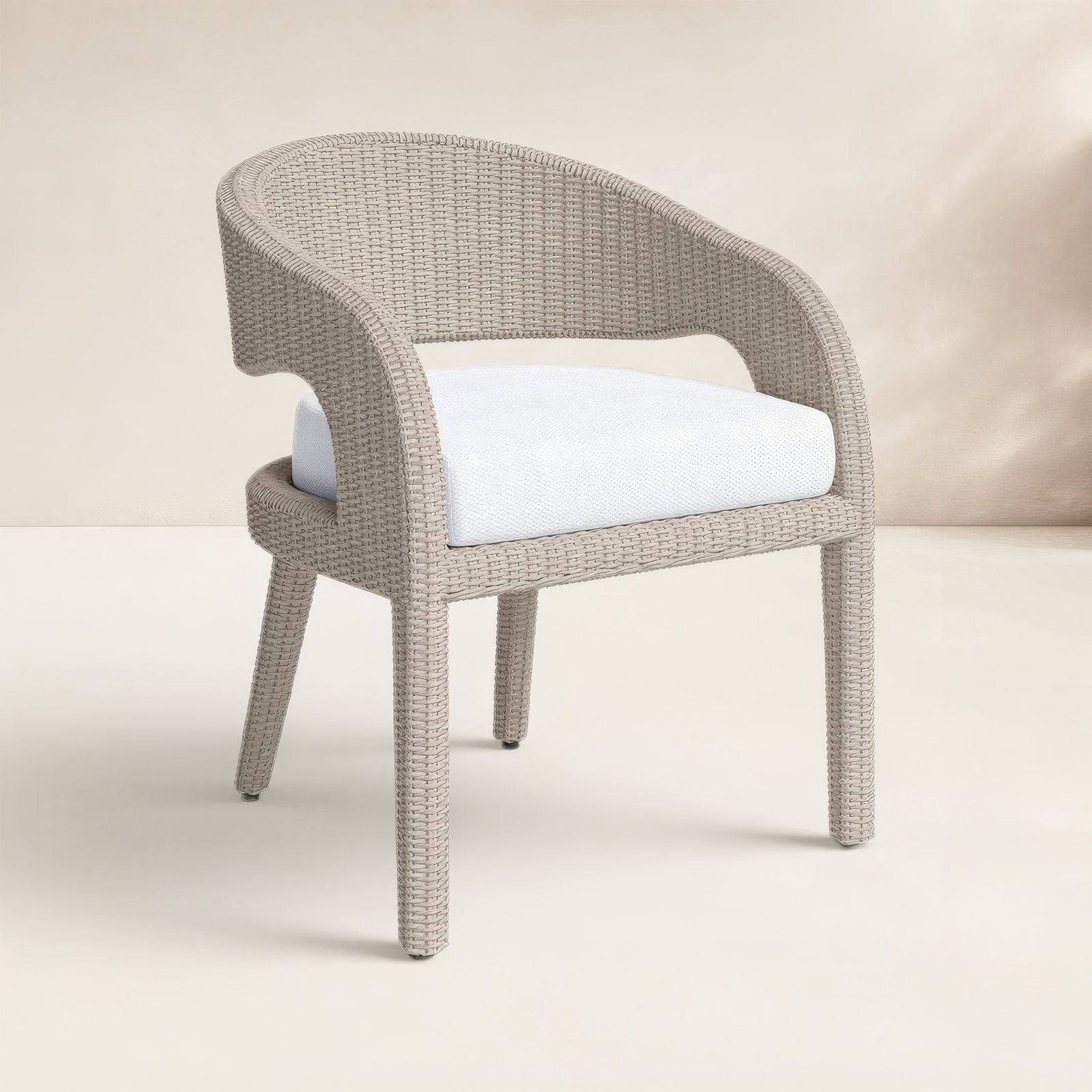 Maxille Patio Armchair, Light Brown
