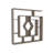 Okane 52" H x 52" W Geometric Bookcase-1172962693