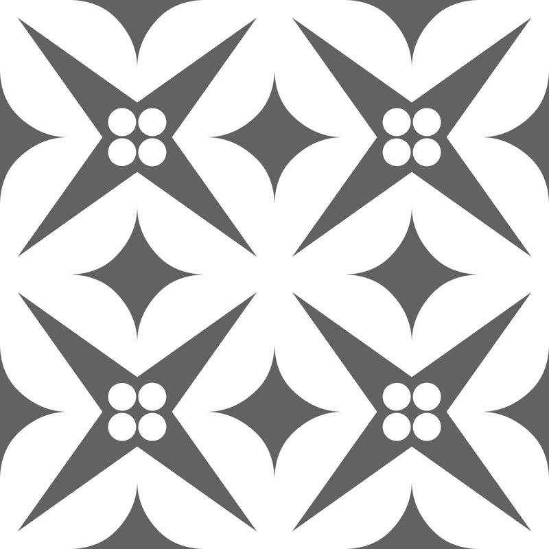 Vinyl Peel and Stick Field Tile, Gray, 6" L x 6" W