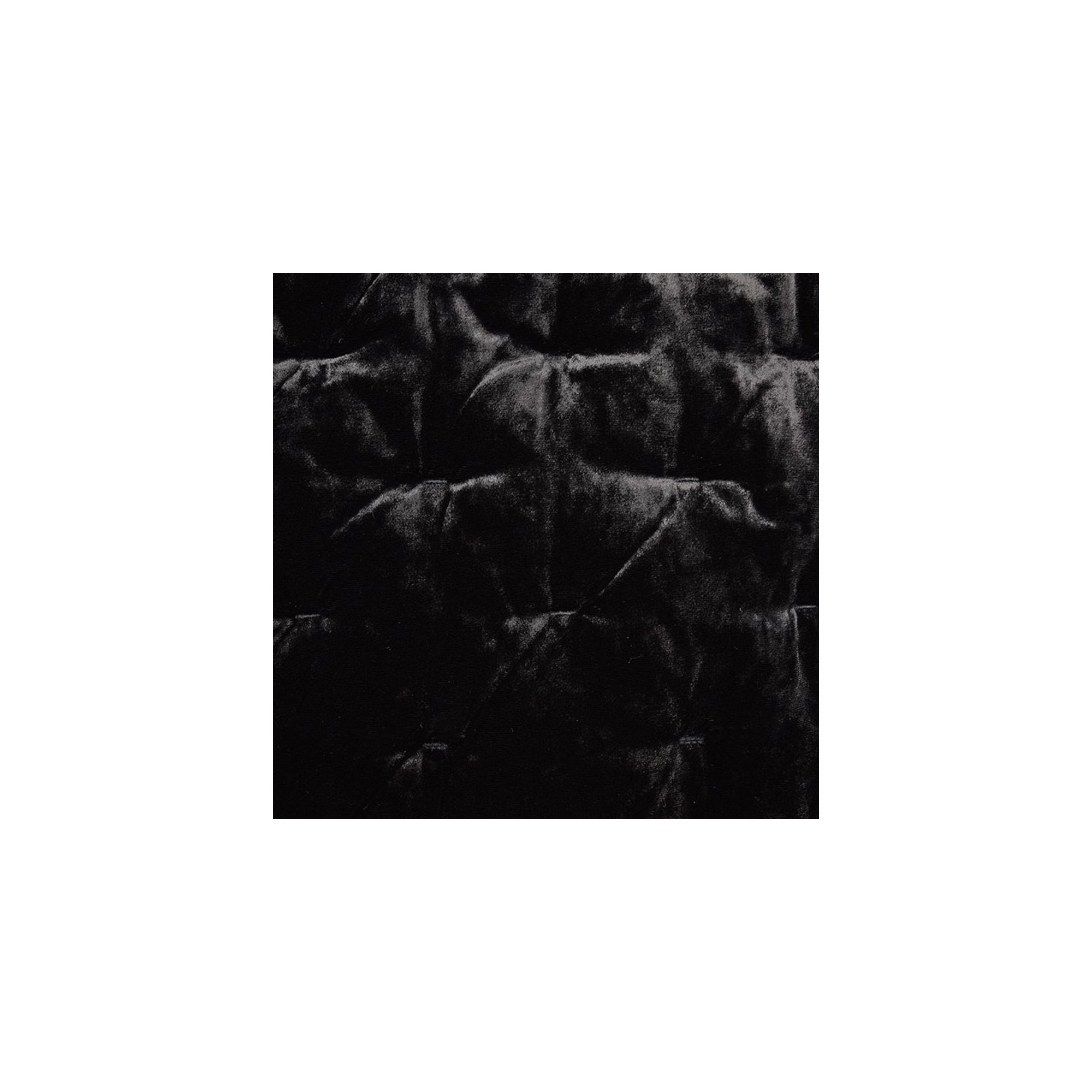 Stella Faux Silk Velvet Classic Chic Modern Rustic Romantic Western 1 Piece Quilt, Queen Quilt, Black