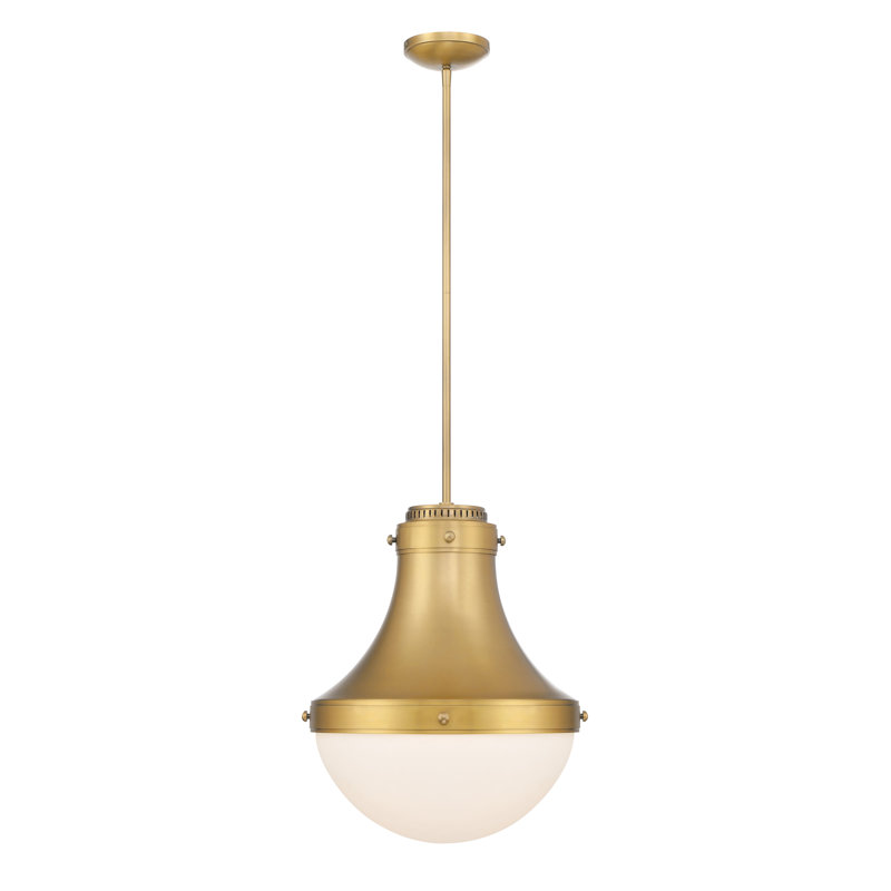 1 LIGHT PENDANT, Legacy Brass