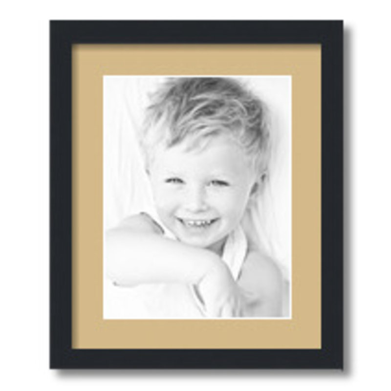 Matte Picture Frame with Mat, Autumn Gold