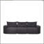 Canapé en chenille pour le salon, grand canapé 3 places moderne de 109 po avec accoudoirs épaissis, dossier rembourré, assise profonde, moelleux, confortable pour le salon, la chambre à coucher, un appartement, le bureau noir-33952776