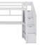  Lit mezzanine simple au-dessus de simple Karanfila avec bureau intégré et escalier, avec compartiments de rangement et tablettes-691808303