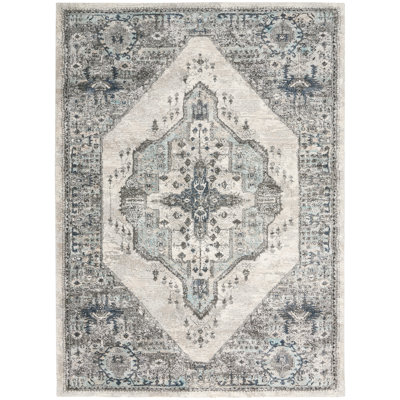 Tapis gris en polypropylène American Manor