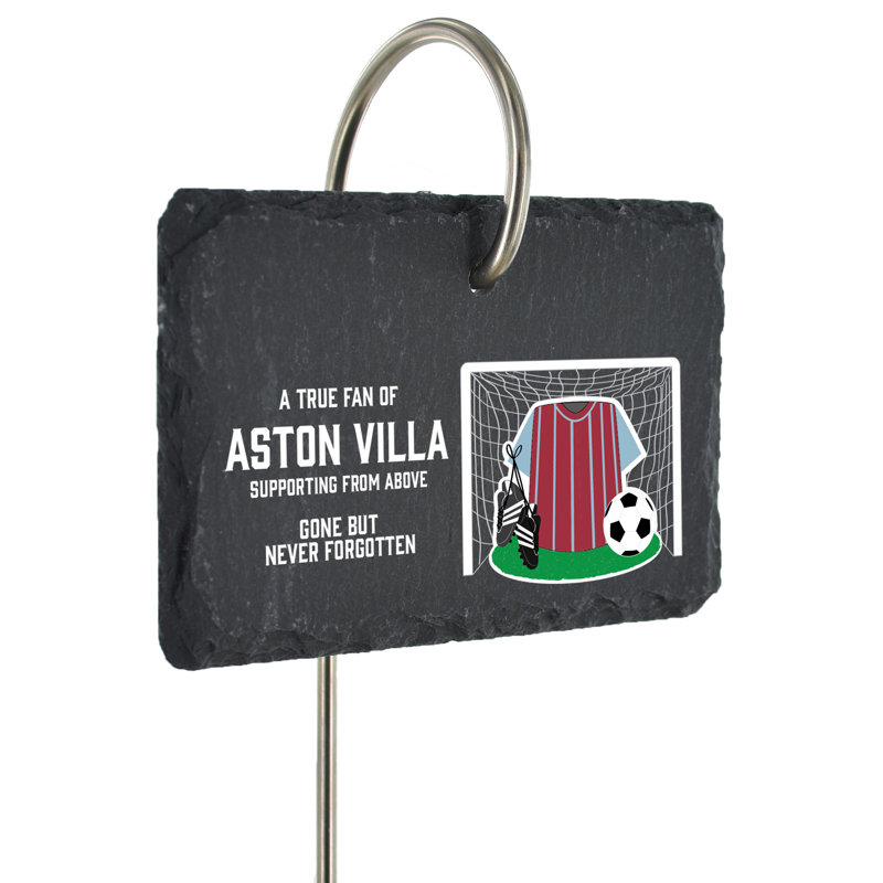 Blerona Aston Villa Fan Football Slate Grave Marker Memorial Plaque