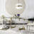 Wescott Rectangular Glass Top with Plastic / Acrylic and Stainless Steel Base Dining Table