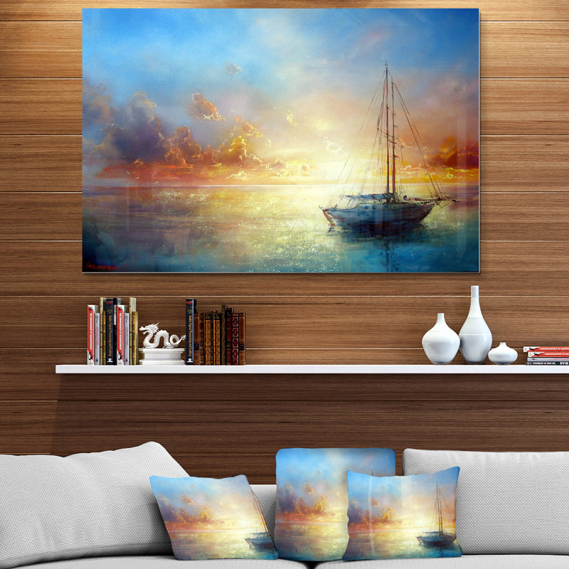 Seascape Pier sur toile - reproduction d'art, Métal métal, H 12 po x l 20 po x P 1 po