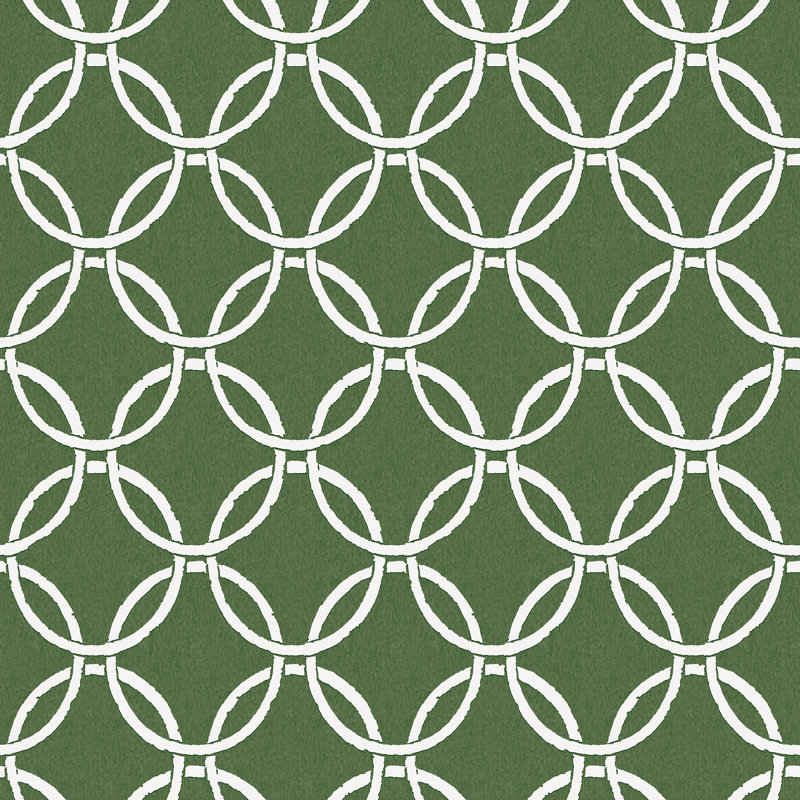 Rouleau de papier peint L 33 pi x l 20,5 po Tetbury Ring Ogee, Vert