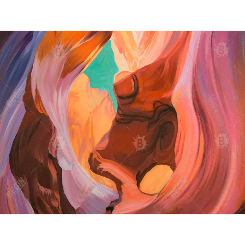 Vue intérieure de l'ensemble de napperons en polyester tressé Antelope Canyon