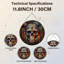 Panneau de vitrail 12 "H Skull Art