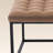 28" Square Button Tufted Metal Ottoman