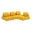 Tissu de canapé en peluche de 120 pouces de long, avec des sièges spacieux et confortables, pour le bureau d'un appartement - jaune