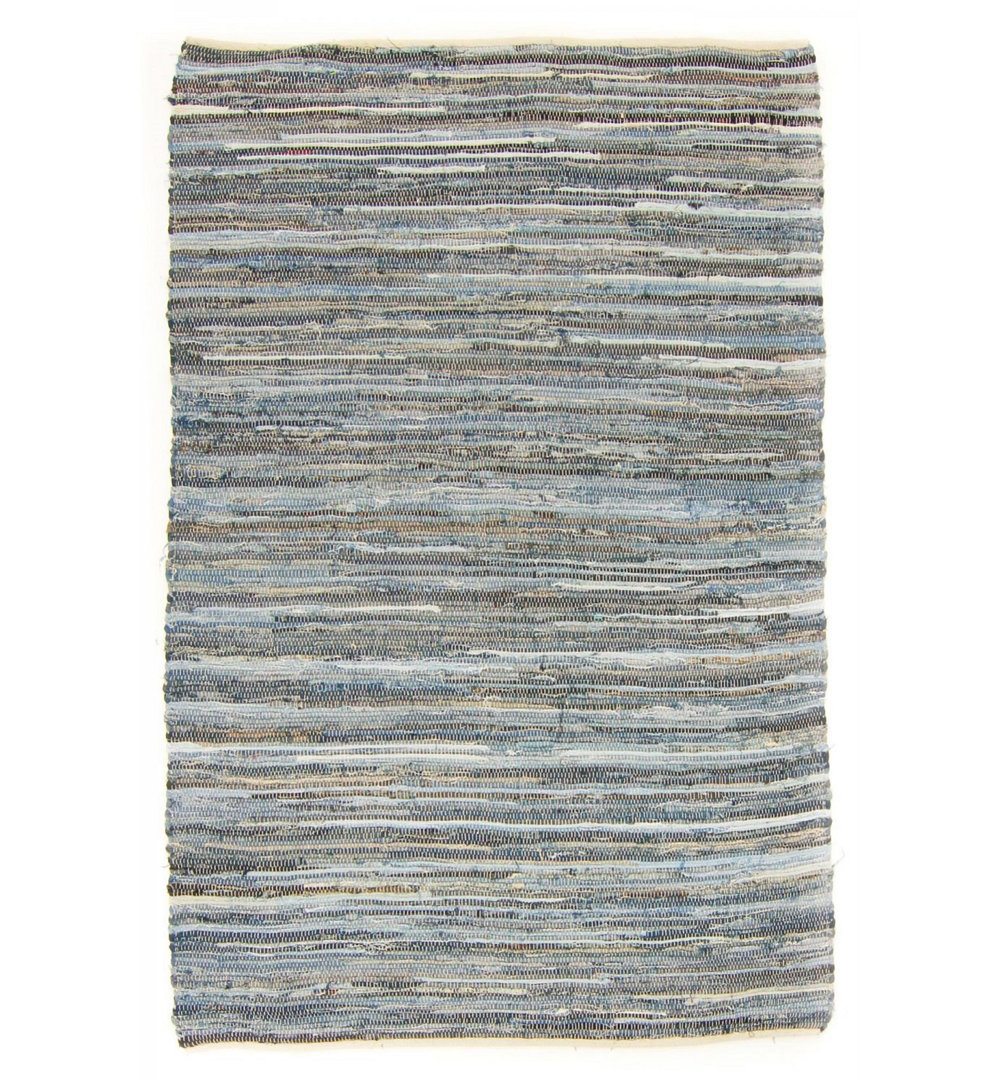 Denim Chindi Handwoven Cotton Grey Rug