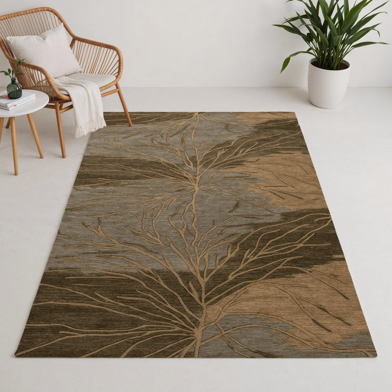 Nature Beige Indoor and Outdoor Area Rug, Rectangle 3' x 5'