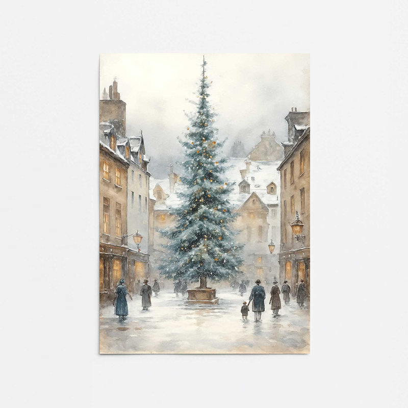 Reproduction d'art lueur de Noël, 11 po x 14 po, Sans cadre