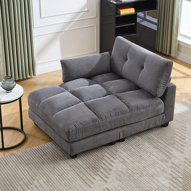 Méridienne surdimensionnée, canapé-lit, canapé Cozy Cloud, Gris