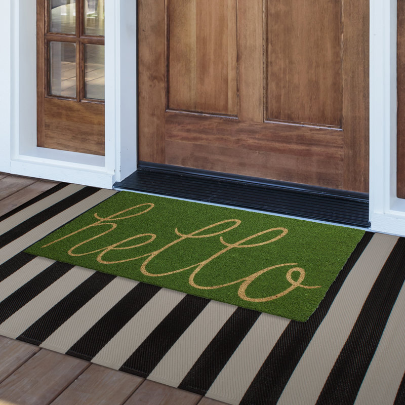 Jahki Non-Slip Doormat, Green