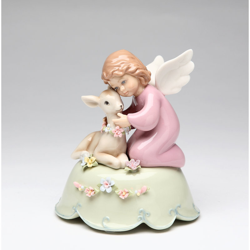 Figurine ange avec boîte à musique