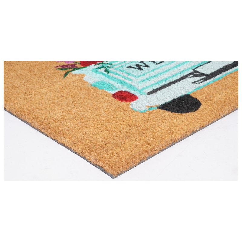 Non-Slip Floral Doormat