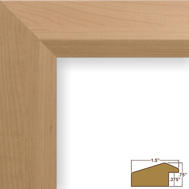 Daelan Picture Frame with Mat, American Maple, 22" x 28" Matted to 18" x 24"