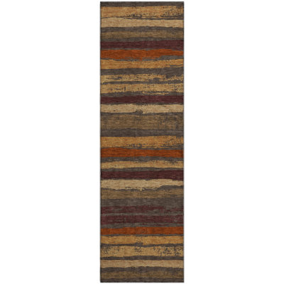 Premium Machine Washable Colmenero AMF1019 Stripes Rug