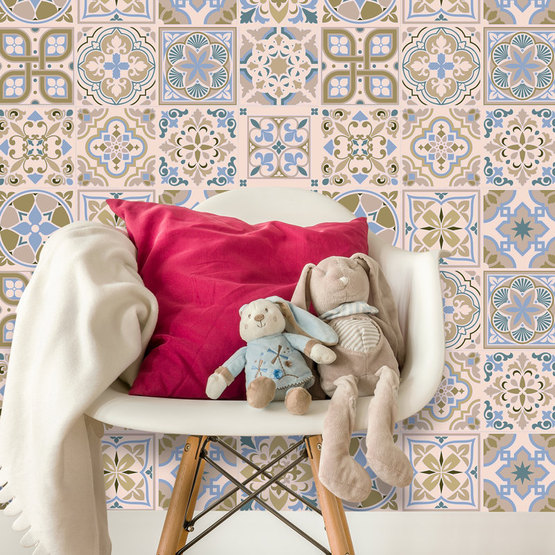 38.1cm W x 38.1cm L PVC Peel and Stick Mosaic Tile