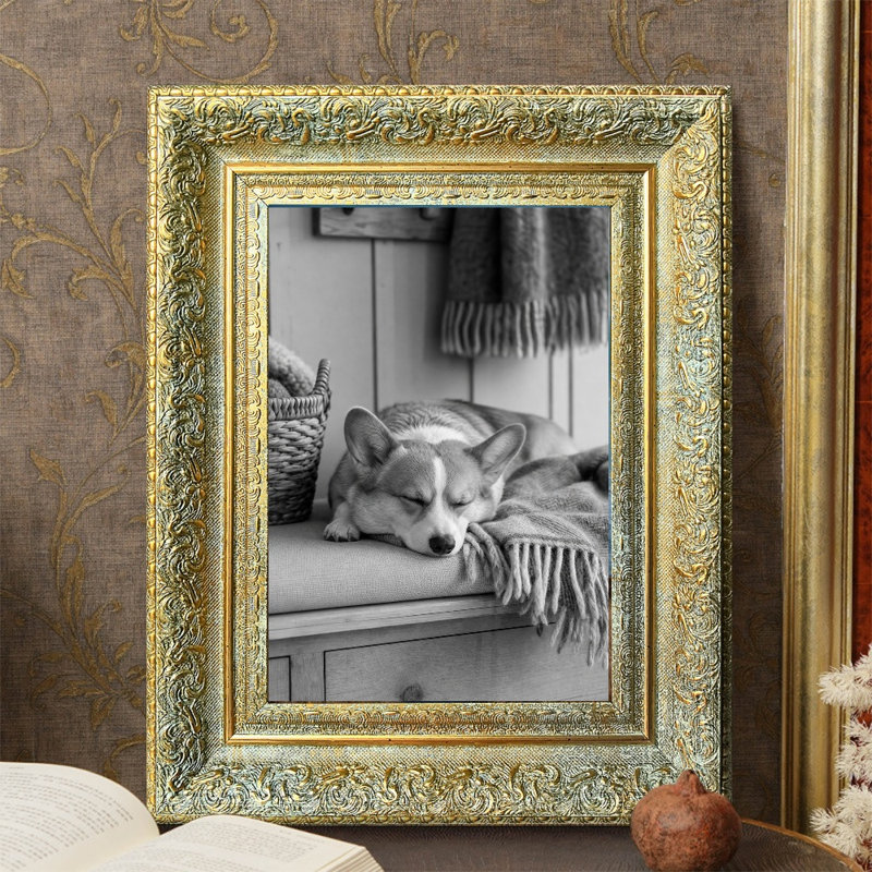 Cadre pour bureau 8 pièces x 8 po or antique 8 pièces pour cadeaux de fête des Mères, Antique Gold, 3, 8" W x 10" H