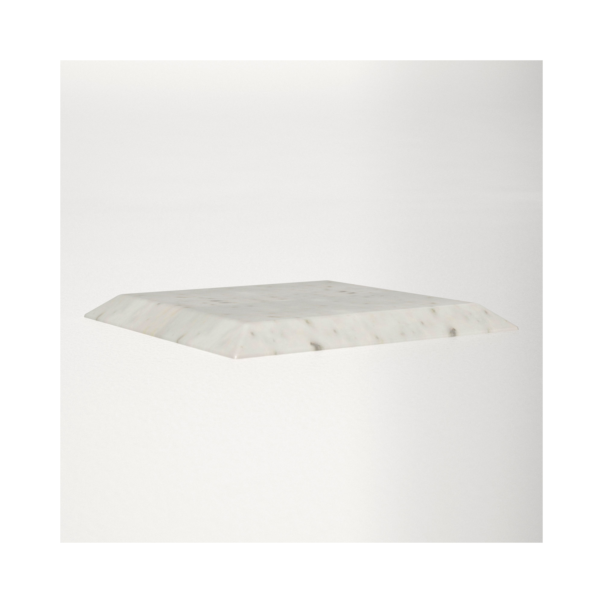 Matheson Marble Tray - Set of 1, 10"W x 10"D x 0.75"H, White