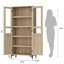 Armoire de rangement de 71 pouces de hauteur avec portes en verre et tablette réglable - Organisateur multi-usage pour garde-manger ou salle de bain