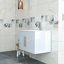 Ensemble de meuble-lavabo mural blanc brillant 30 po avec lavabo