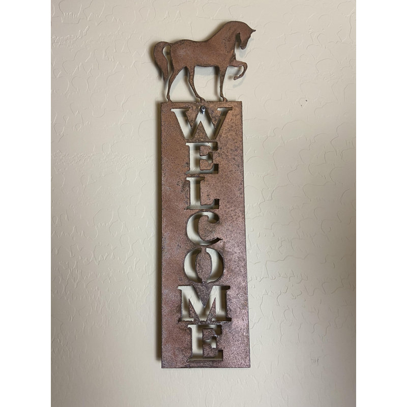 Plaque de bienvenue à cheval