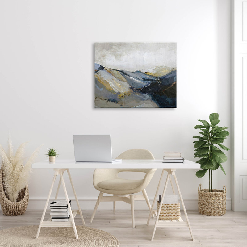«Abstract Mountain Peaks» par Design Fabrikken - peinture sur toile tendue, H 30 po x l 40 po x P 1,5 po