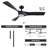 52” Propeller Ceiling Fan with Dimmable LED Light and Remote Control-154937638