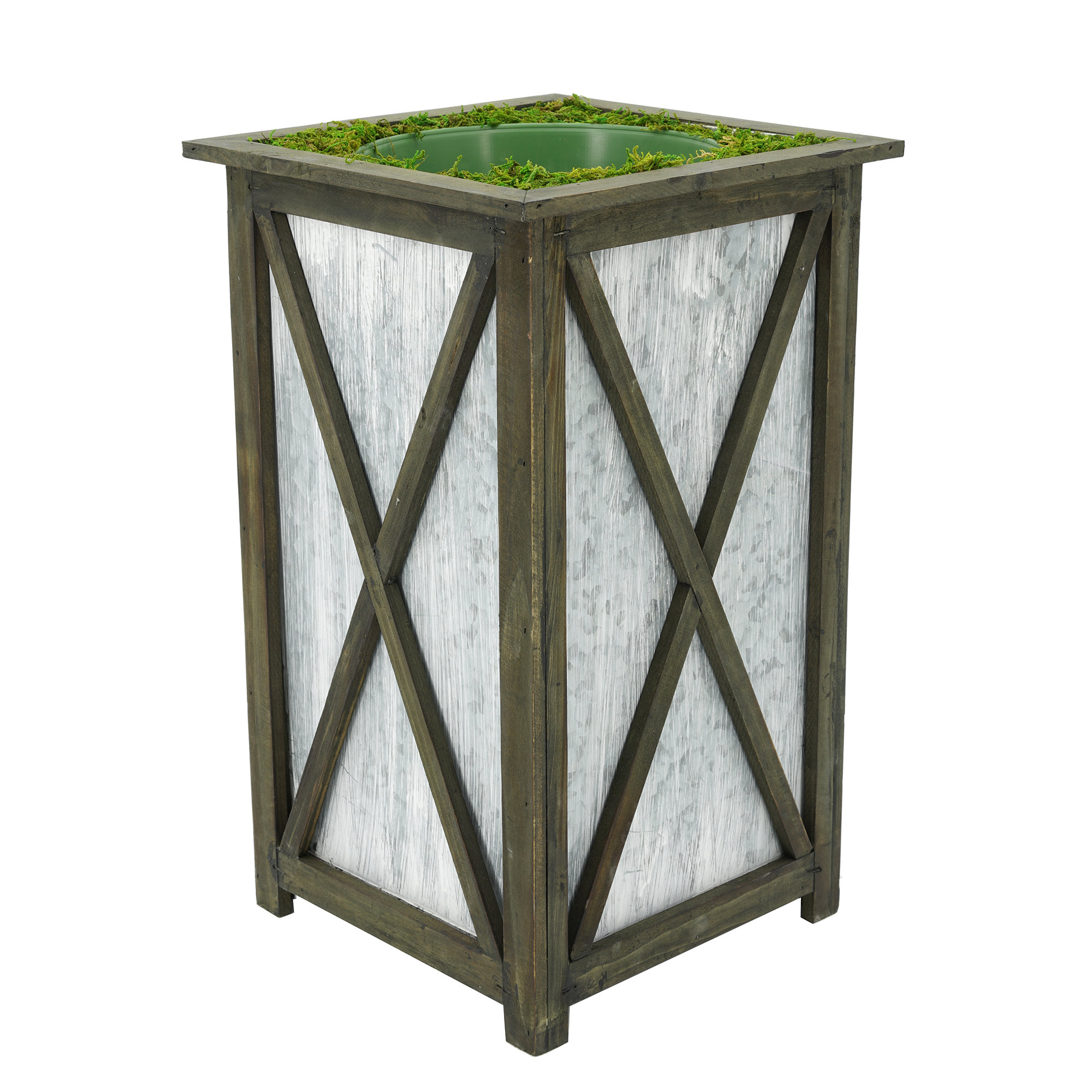 Gracie Oaks Boutell Metal Pot Planter | Wayfair