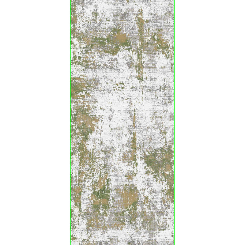 Tapis gris/vert touffeté Jaxsone, Rectangle de 6 pi 9 po x 9 pi 6 po