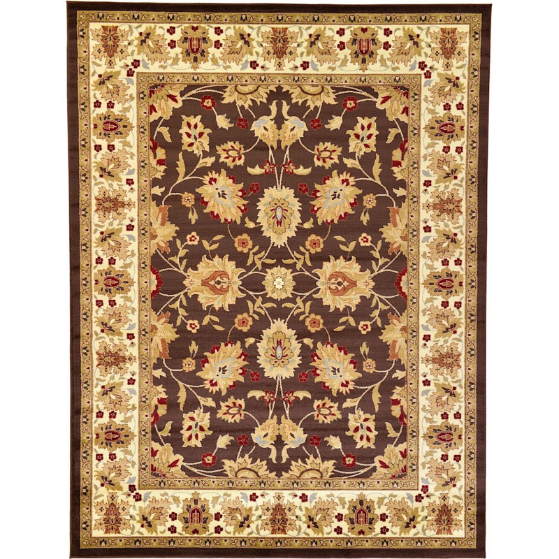 Tapis à motif oriental brun Odyssey, Rectangle 10 pi 6 po x 16 pi 5 po