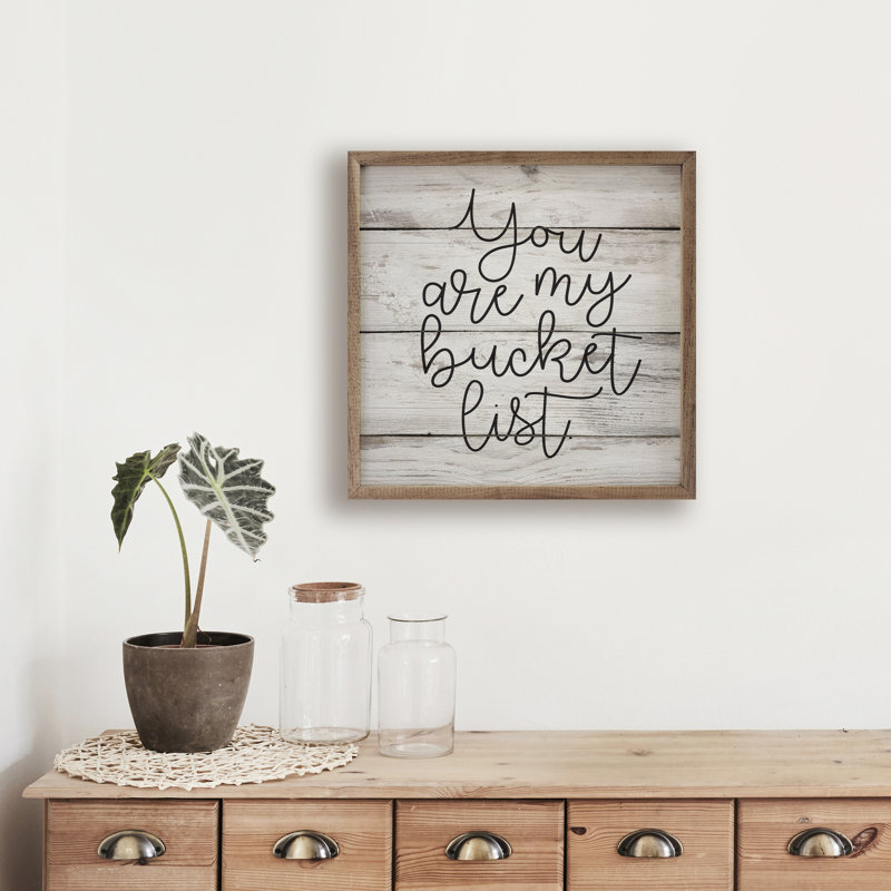 You Are My Bucket List Script - blanc délavé