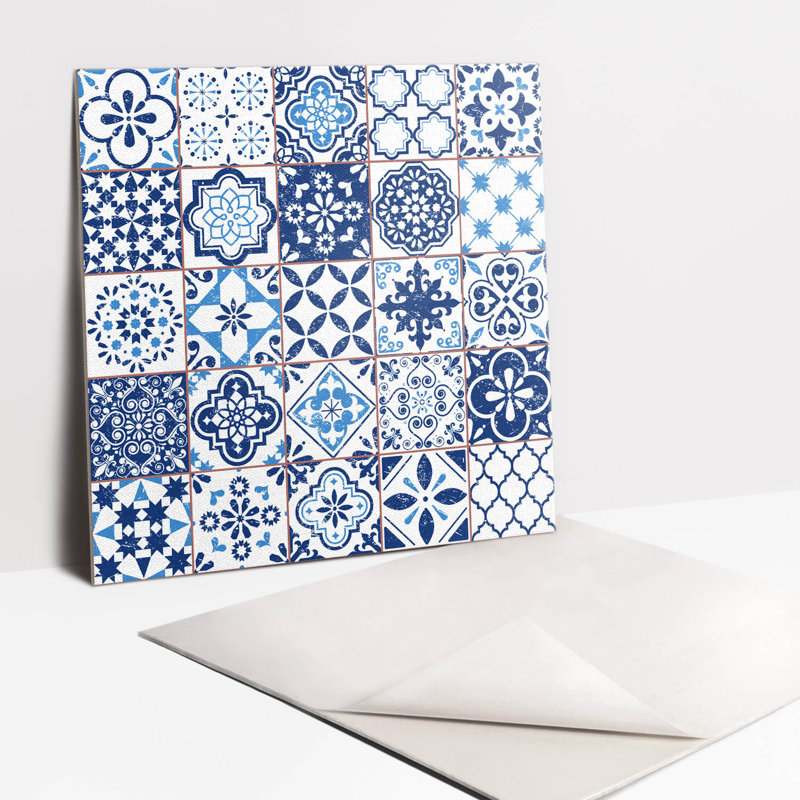 Lisdale 30cm x 30cm PVC Mosaic Tile in Blue