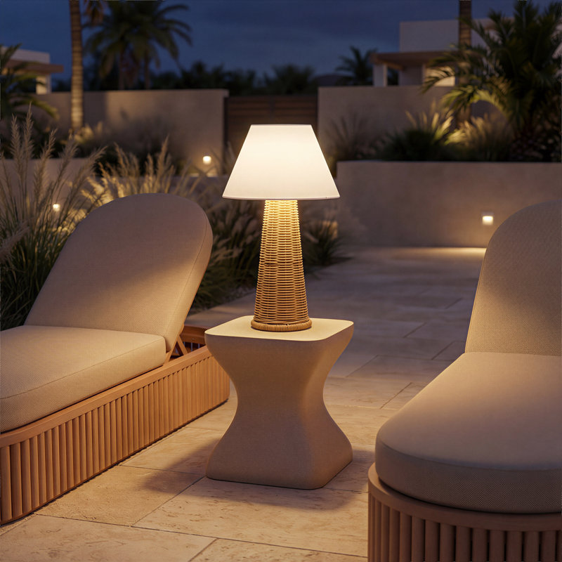 Lampe de table solaire Palmia naturelle