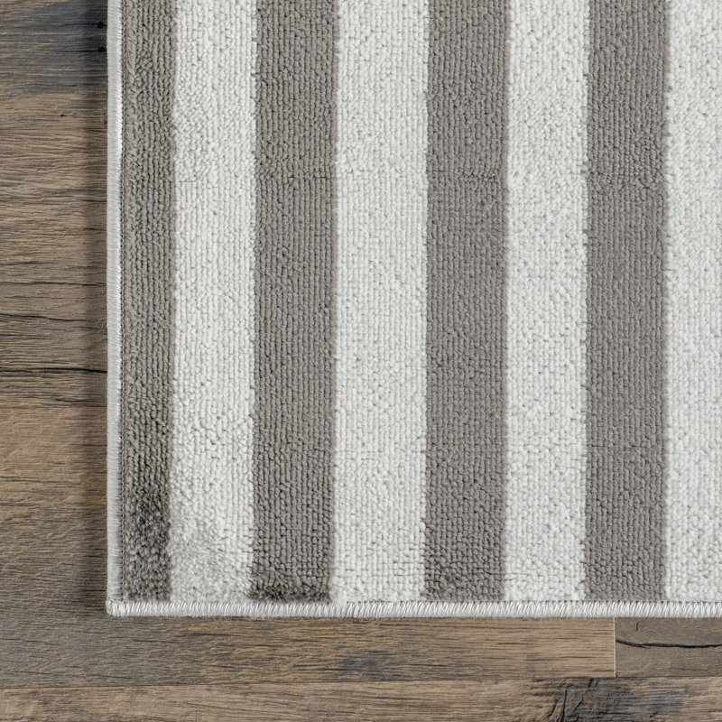 Robbi Modern Striped Area Rug, Rectangle 4'3" x 6'